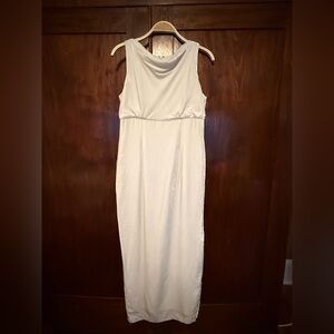 Dana Buchman ivory Velvet Cowl-Neck Maxi Dress
